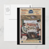 Vintage-Pullman-Waggons Postkarte (Vorne/Hinten)
