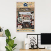 Vintage Pullman-Zugwagen Poster (Heimbüro)