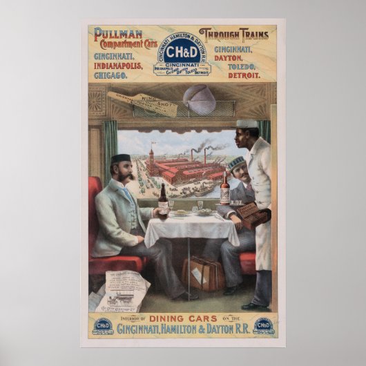 Vintage Pullman-Zugwagen Poster (Vorne)