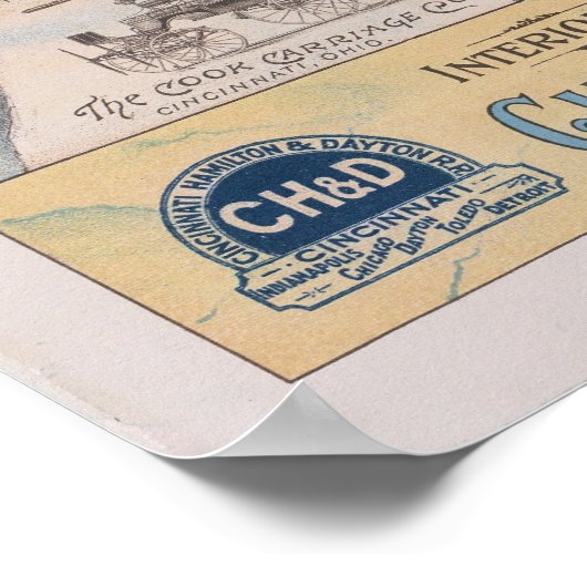 Vintage Pullman-Zugwagen Poster (Ecke)