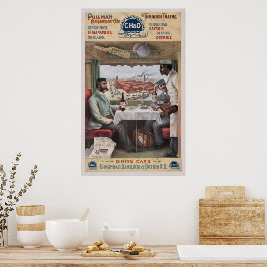 Vintage Pullman-Zugwagen Poster (Küche)