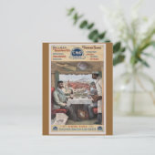 Vintage Pullman-Zugwagen Postkarte (Stehend Vorderseite)
