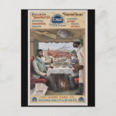 Vintage Pullman-Zugwagen Postkarte (Vorderseite)