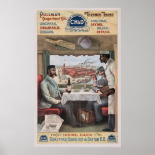 Vintage Pullmanzugautos Poster
