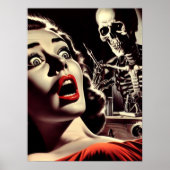 Vintage-Pulp-Horror-Frau Poster (Vorne)