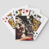 Vintage-Pulp-Horror-Frau Spielkarten (Rückseite)