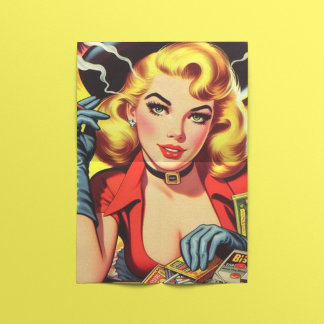 Vintage-Pulp-Landmädchen Seidenpapier