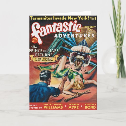 VINTAGE PULP-MAGAZINE-ABDECKUNG KARTE (Vorderseite)