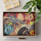 Vintage Pulp Western Girls Seidenpapier (Geschenk)