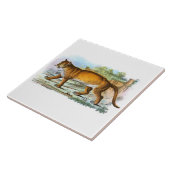 Vintage Puma-Tierdarstellung Fliese (Seite)