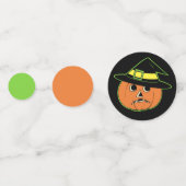 Vintage Pumpin Witch Konfetti (Vorderseiten)
