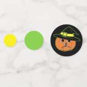 Vintage Pumpin Witch Konfetti (Rückseiten)