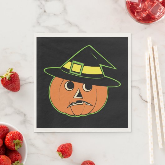 Vintage Pumpin Witch Serviette (Beispiel)