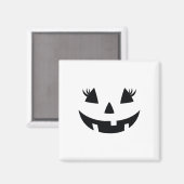 Vintage Pumpkin Face Jackolantern Kürbislaterne H Magnet (Vorderseite/Rückseite)