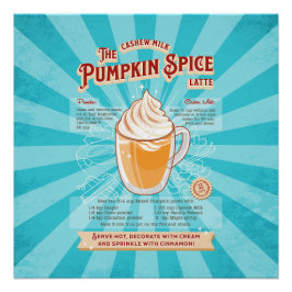 Vintage Pumpkin GewürzLatte - Rezept Poster