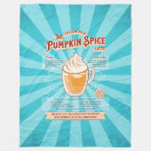 Vintage Pumpkin GewürzLatte - Rezept Poster Fleecedecke (Vorderseite)