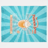 Vintage Pumpkin GewürzLatte - Rezept Poster Fleecedecke (Vorderseite (Horizontal))