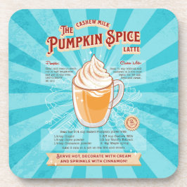 Vintage Pumpkin GewürzLatte - Rezept Poster Getränkeuntersetzer
