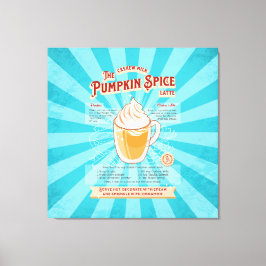 Vintage Pumpkin GewürzLatte - Rezept Poster Leinwanddruck