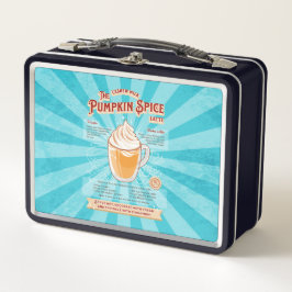 Vintage Pumpkin GewürzLatte - Rezept Poster Metall Brotdose