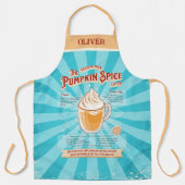 Vintage Pumpkin GewürzLatte - Rezept Poster Schürze (Vorderseite)