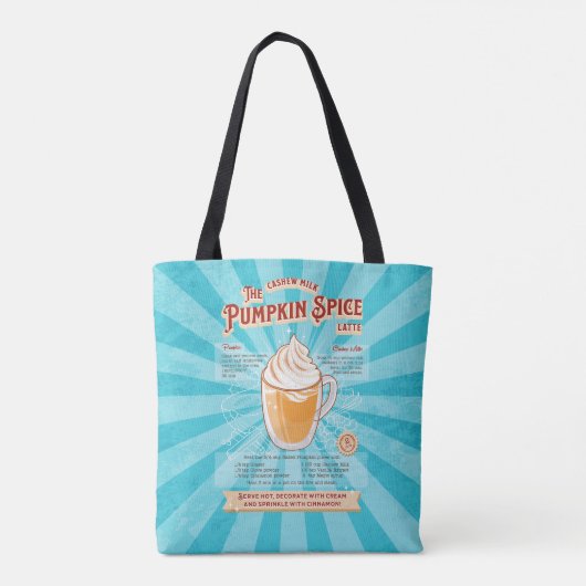 Vintage Pumpkin GewürzLatte - Rezept Poster Tasche (Rückseite)