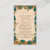 Vintage Pumpkin Harvest Wedding Begleitkarte (Vorderseite)