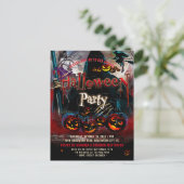 Vintage Pumpkin Hexenkupplung Halloween-Party Einl Postkarte (Stehend Vorderseite)