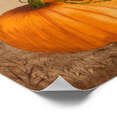 Vintage Pumpkin Wasserfarbe Kunst Poster (Ecke)