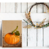Vintage Pumpkin Wasserfarbe Kunst Poster