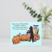 Vintage Pumpkins singen Postkarte (Stehend Vorderseite)