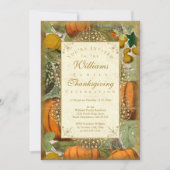 Vintage Pumpkins und Gourds Einladung (Vorderseite)