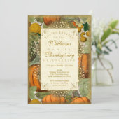 Vintage Pumpkins und Gourds Einladung (Stehend Vorderseite)