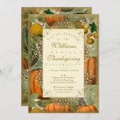 Vintage Pumpkins und Gourds Einladung (Vorne/Hinten)