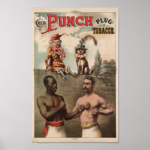Vintage-Punch-Kautabakwerbung - 1886 Poster