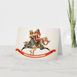 Vintage Punch und Judy Holiday Card Feiertagskarte