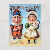 Vintage Punch und Judy Postkarte (Vorderseite)