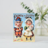 Vintage Punch und Judy Postkarte (Stehend Vorderseite)