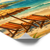 Vintage Punta Cana Dominican Republic Rustic  Poster (Ecke)