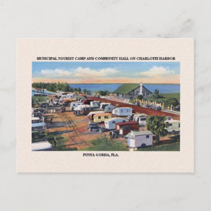 Vintage Punta Gorda Charlotte Harbor Florida Feiertagspostkarte