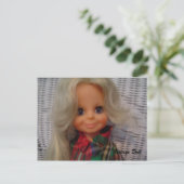 Vintage Puppe - Postkarte (Stehend Vorderseite)