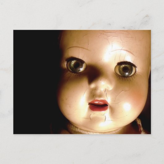 Vintage Puppe Postkarte (Vorderseite)