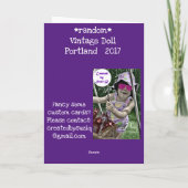 Vintage Puppenkarte Karte (Rückseite)