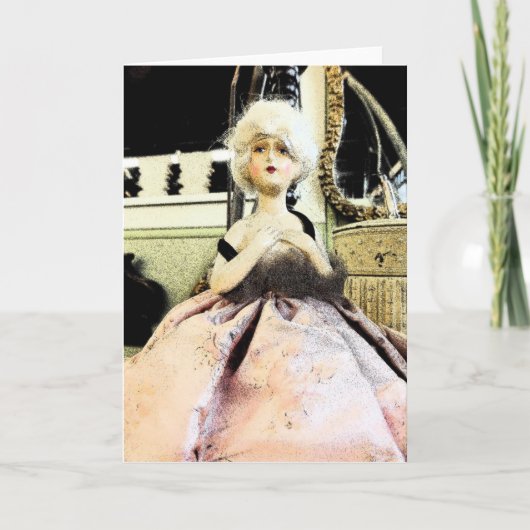 Vintage Puppenkarte Karte (Vorderseite)