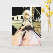 Vintage Puppenkarte Karte (Gelbe Blume)