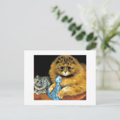 Vintage Puppenkatze Postkarte (Stehend Vorderseite)