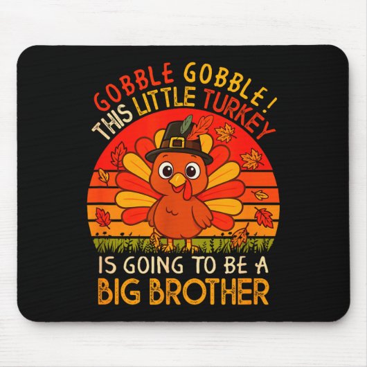 Vintage-Pute wird Big Brother Thanksgiving sein Mousepad (Vorne)