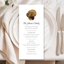 Vintage-Puten-Familien-Thanksgiving-Abendessen