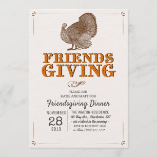 Vintage-Putens-Friendsgiving-Dinner-Einladung Einladung