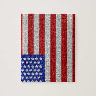 Vintage-Puzzle der amerikanischen Flagge Puzzle
